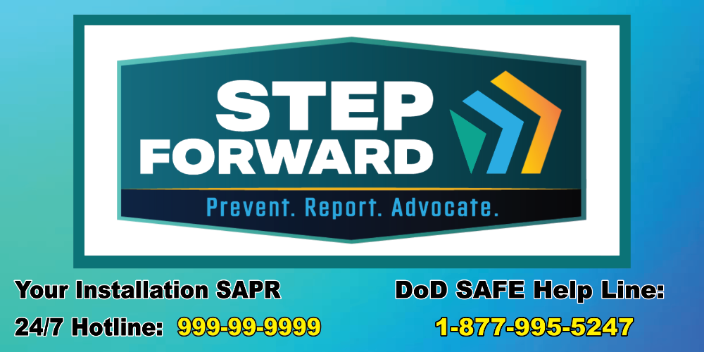 Step Forward - Military Sexual Prevention and Response banner